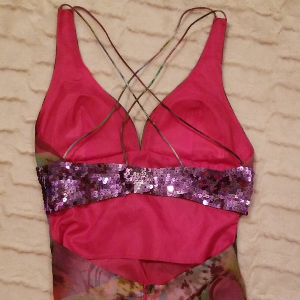 ☆@follinsdarcia60☆  ☆☆ON HOLD☆☆  Morgan and Company Halter Dress Sz 1/2 New!! - Picture 6 of 8